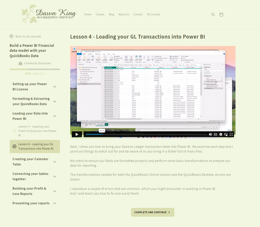 Build a Power BI Financial Data Model with your QuickBooks Data - Video Course